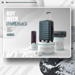 COOLIFE Luggage Expandable(only 28”) Suitcase PC + ABS TSA Lock Spinner Carry on new fashion design (Teal blue, 3 piece set)