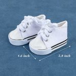 AUEAR, 3 Pairs 18 Inch Doll Sneakers White Hot Pink Blue Shoe Sneakers Set to fit American Girl Dolls