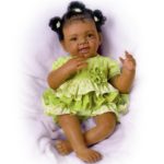 Alexis with Hand-Rooted Hair Hold That Pose!  Lifelike & Realistic African-American Baby Doll 19-inches by The Ashton-Drake Galleries
