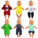 BARWA Boy Doll Clothes 6 Sets Boy Doll Clothes Daily Casual Clothes Outfits Compatible for 14 to 16 Inch Baby Doll and 18 Inch Boy Dolls