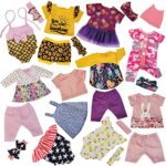Windolls 10 Sets 14-16 Inch Baby Doll Clothes Dress Outfits Headbands Accessories fits New Born 43cm Baby Doll, 15 inch Baby Doll, 18 Inch Doll