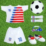 18-Inch Doll-Clothes and Accessories – WONDOLL World Cup Team USA Soccer-Uniform-Outfits – Compatible with All American-18 inch-Girl Dolls Like Our Generation, My Life Gotz
